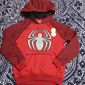 Brand New Reflective Spiderman boy's hoodie size 7